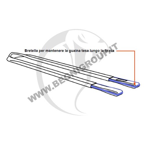begni-group-Brache di sollevamento piatte in poliestere 2 - 4 strati con guaina HDT in Dyneema® resistente al taglio - disegno 2WHD050150R Brache di sollevamento piatte in poliestere 2 - 4 strati con guaina HDT in Dyneema® resistente al taglio.