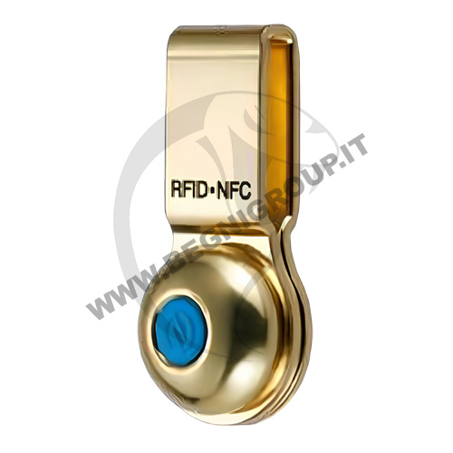 Ex Supra HoseTag, SupraX-273 Microchip digitale RFID con tag in bronzo zincato ATEX e fascetta di larghezza massima 16 mm.
