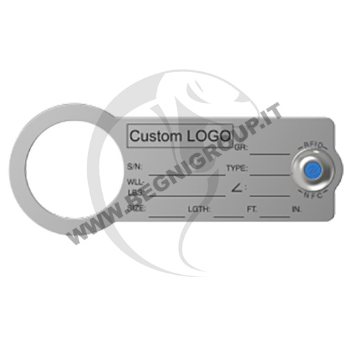 Supra ChainTag Microchip digitale RFID con tag in acciaio per brache in catena.
