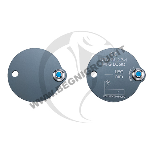 SupraDA Microchip digitale RFID con tag in acciaio per brache DNV 2.7-1.