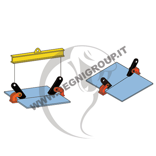 begni-group-THK disegno Pinza di sollevamento orizzontale, con grande apertura della lama Pinza di sollevamento orizzontale, con grande apertura della lama