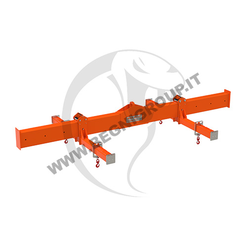 begni-group-VAR-BHGRR CHIUSO Bilancino di sollevamento ad H con ganci regolabili, sollevamento centrale, con rulli regolabili Bilancino di sollevamento ad H con ganci regolabili, sollevamento centrale, con rulli regolabili